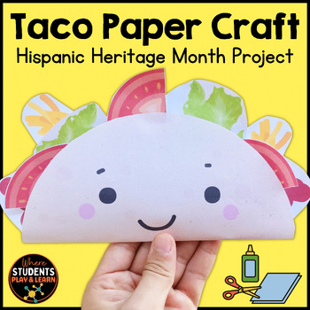 Preview of Taco Craft Template for Prek and Kindergarten, Taco Craft Ideas