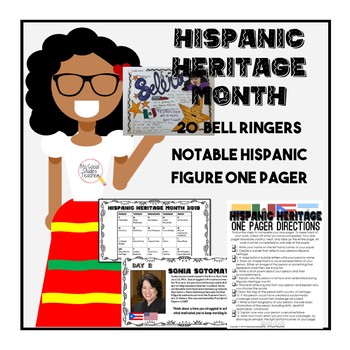 Preview of Hispanic Heritage Month: Daily Morning Work and One Pager Activity 2019