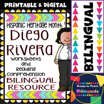 Preview of Hispanic Heritage Month - Diego Rivera - Worksheets and Readings (Bilingual)