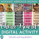Hispanic Heritage Month:  Digital Choice Board Activity {7-12}
