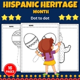 Hispanic Heritage Month Dot to Dot Coloring Pages - Fun Se