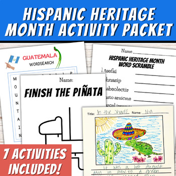 Preview of Hispanic Heritage Month Early Finishers Packet | SEL & Writing Activities