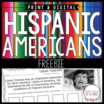 Preview of Hispanic Heritage Month FREEBIE - Cesar Chavez | Print and Digital