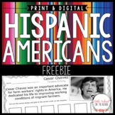 Hispanic Heritage Month FREEBIE - Cesar Chavez | Print and