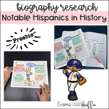 Preview of Quick & Easy Biography  Research Project: Hispanic Heritage Month FREEBIE