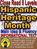 Hispanic Heritage Month FUN Facts LEVELED Passages ALL REA