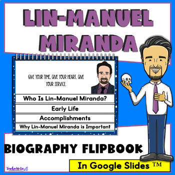 Preview of Hispanic Heritage Month Famous Latinx Lin-Manuel Miranda Biography Flipbook