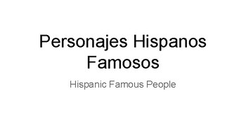 Preview of Hispanic Heritage Month / Famous People Charts