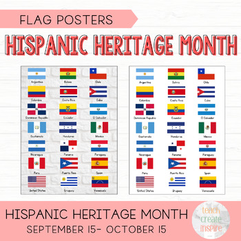 Hispanic Heritage Month Flag Matching Cards Game