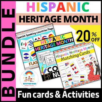 Preview of Hispanic Heritage Month Flags BUNDLE | Spanish Speaking Countries Pack