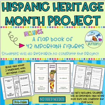 Preview of Hispanic Heritage Month Flap Book Project
