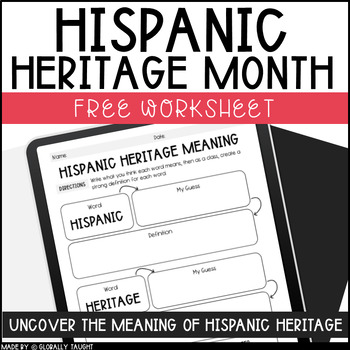 Preview of Hispanic Heritage Month Free Activity - Free Hispanic Heritage Month Activities