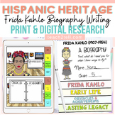 Hispanic Heritage Month Frida Kahlo Biography Print & Digital