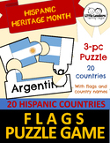 Hispanic Heritage Month Game - Flag Puzzle of Spanish-spea