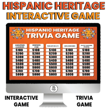 Preview of Hispanic Heritage Month Game | Interactive | Trivia Game | SET 1
