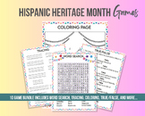 Hispanic Heritage Month Games Bundle - Printable Worksheets