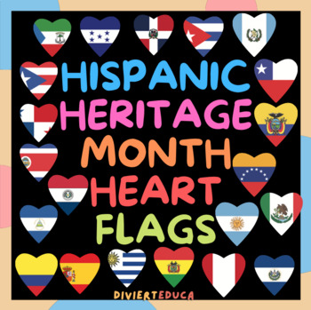 Preview of Hispanic Heritage Month - Heart Flags
