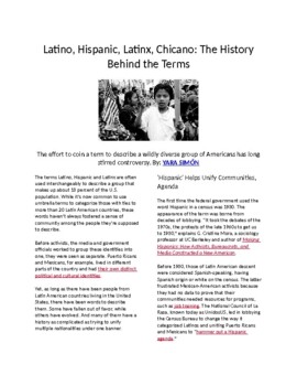 Preview of Hispanic Heritage Month: History of the Terms: Latino, Hispanic, Latinx, Chicano