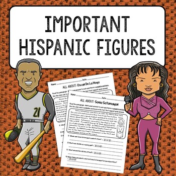 Preview of Hispanic Heritage Month: Important Hispanic Figures Reading Comprehension