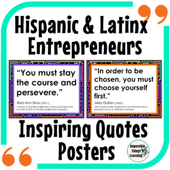 Preview of Hispanic Heritage Month Inspirational Quotes Posters from Latinx Entrepreneurs