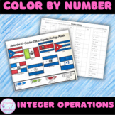 Hispanic Heritage Month Integer Operations Color by Number