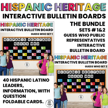 Preview of Hispanic Heritage Month Interactive Bulletin Boards | SETS 1&2 | BUNDLE