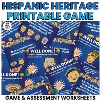 Preview of Hispanic Heritage Month | Latino Leaders | Printable Game | Assessments | SET 2