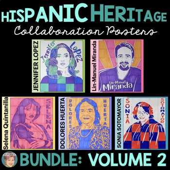 Preview of Hispanic Heritage Month Activity | Latinx Collaboration Poster BUNDLE Volume #2