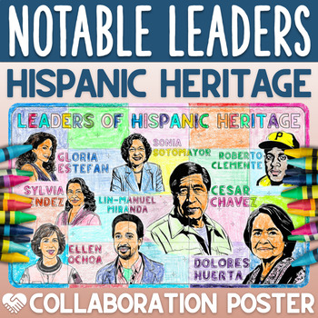 Preview of Hispanic Heritage Month Leaders Collaborative Poster Activity | Latino Latinx