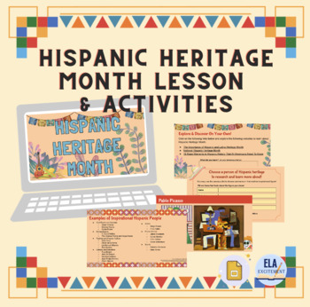Preview of Hispanic Heritage Month Lesson & Activities Slides
