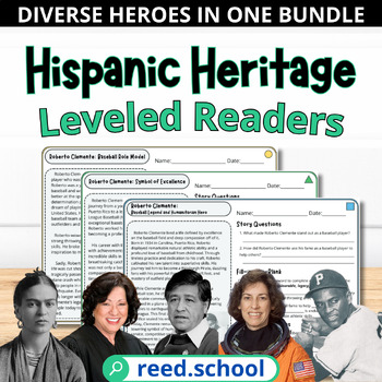 Preview of Hispanic Heritage Month Leveled Readers Collection (Reading Comprehension)