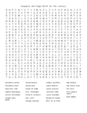 Hispanic Heritage Month Library Word Search