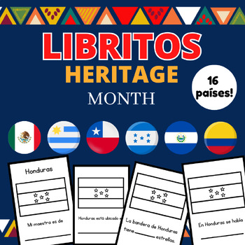 Preview of Hispanic Heritage Month / Libritos de escritura y lectura -16 PAÍSES!