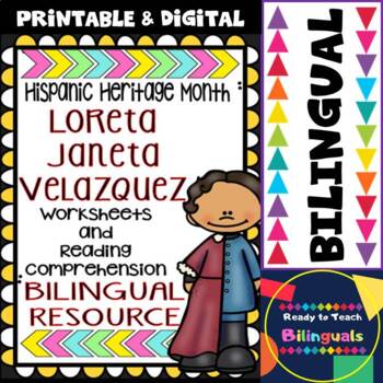 Preview of Hispanic Heritage Month - Loreta Janeta Velazquez - Worksheets and Readings-Dual