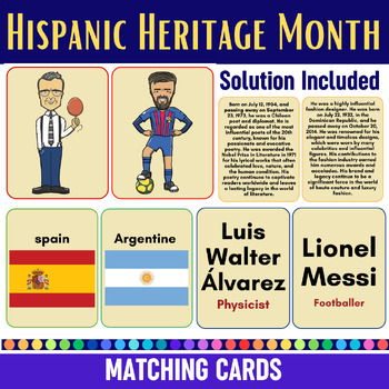 Preview of Hispanic Heritage Month Matching Cards - Celebrating Latin Heritage Month