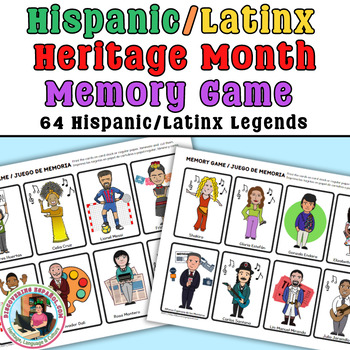 Preview of Hispanic Heritage Month Memory Game Activity