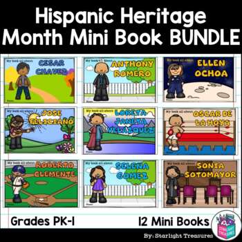 Preview of Hispanic Heritage Month Mini Book Bundle Early Readers