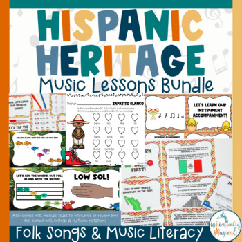 Preview of Hispanic Heritage Month Music Lessons Bundle