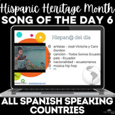 Hispanic Heritage Month Music Madness #6 2021 Editable Sli