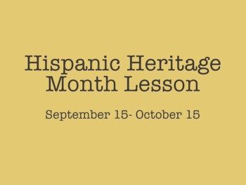 Preview of Hispanic Heritage Month Music Presentation (21 Slides) with WS and Answer Key.