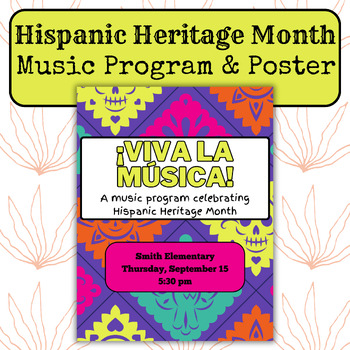 Preview of Hispanic Heritage Month Music Program, Choir concert poster and program