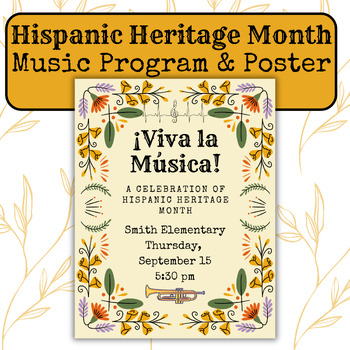 Preview of Hispanic Heritage Month Music Program, Music concert posters, School Event