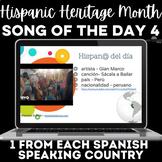 Hispanic Heritage Month Music in Spanish #4 Spanish Culture Bell Ringer Warm Ups