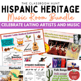 Preview of Hispanic Heritage Month Music w/ Folk Songs Lessons Bundle | Latino Music Bundle