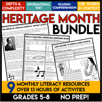 Preview of Hispanic Heritage Month | Native American Month | Cultural Diversity BUNDLE