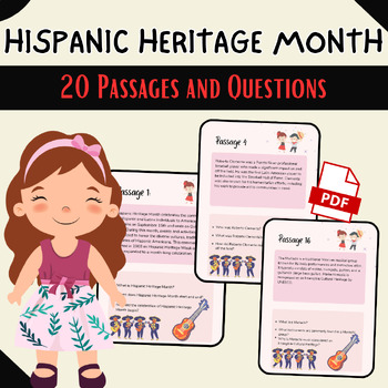 Preview of Hispanic Heritage Month Nonfiction Reading Comprehension Passages and Questions