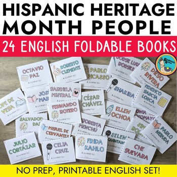 Preview of Hispanic Heritage Month People Booklets in English