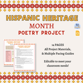 Preview of Hispanic Heritage Month Poetry Project | ELA Gr 6-12| Materials & Teaching Guide