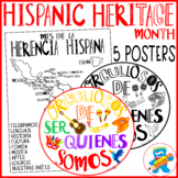 Hispanic Heritage Month Posters English & Spanish Herencia