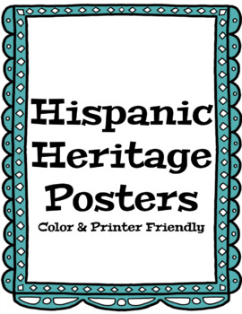 Preview of Hispanic Heritage Month Posters - Color & B&W Frames